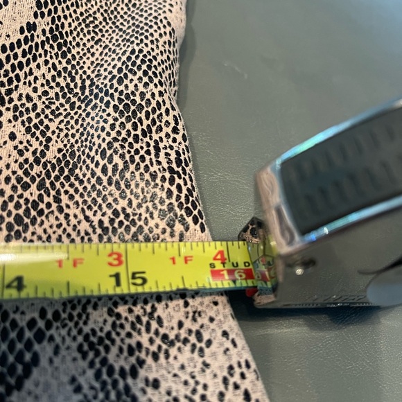 Snake print dress brand Emma & Michele size 8 colors black and off white. - Picture 6 of 7